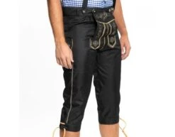 Lederhose Lang Zwart En Bretels -Feestartikelen Winkel lederhose lang zwart en bretels 2