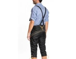 Lederhose Lang Zwart En Bretels -Feestartikelen Winkel lederhose lang zwart en bretels 3