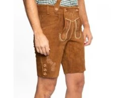 Lederhose Leer Kort Bruin En Bretels -Feestartikelen Winkel lederhose leer kort bruin en bretels 2
