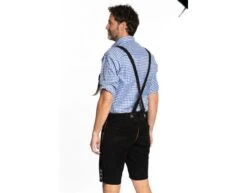 Lederhose Leer Kort Zwart En Bretels -Feestartikelen Winkel lederhose leer kort zwart en bretels 2