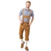 Lederhose Leer Lang Bruin En Bretels -Feestartikelen Winkel lederhose leer lang bruin en bretels