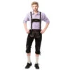 Lederhose Leer Lang Zwart En Bretels -Feestartikelen Winkel lederhose leer lang zwart en bretels
