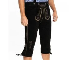 Lederhose Leer Lang Zwart En Bretels -Feestartikelen Winkel lederhose leer lang zwart en bretels 2