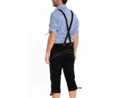 Lederhose Leer Lang Zwart En Bretels -Feestartikelen Winkel lederhose leer lang zwart en bretels 3