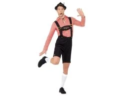 Lederhose Set Rood -Feestartikelen Winkel lederhose set rood 3