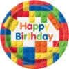 Lego Borden Happy Birthday 23cm 8st -Feestartikelen Winkel lego borden happy birthday 23cm 8st