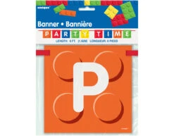 Lego Letterslinger Party Time 1,83m -Feestartikelen Winkel lego letterslinger party time 183m 2