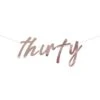 Letter Banner Happy Everything Thirty Rose Gold Paper Length 170 Cm -Feestartikelen Winkel letter banner happy everything thirty rose gold pa