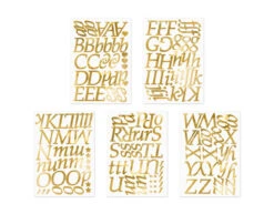 Letter Stickers Goud -Feestartikelen Winkel letter stickers goud 2