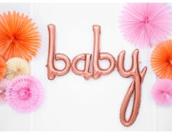 Letterballon Set Baby Rose Goud Leeg 75,5cm -Feestartikelen Winkel letterballon set baby rose goud leeg 755cm 1
