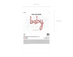 Letterballon Set Baby Rose Goud Leeg 75,5cm -Feestartikelen Winkel letterballon set baby rose goud leeg 755cm 4