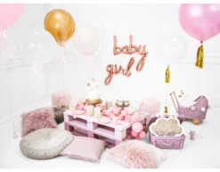 Letterballon Set Girl Rose Goud Leeg 77cm -Feestartikelen Winkel letterballon set girl rose goud leeg 77cm 3