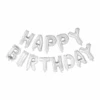 Letterballon Set Happy Birthday Zilver -Feestartikelen Winkel letterballon set happy birthday zilver
