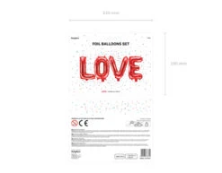 Letterballon Set Love Rood Leeg 1,4m -Feestartikelen Winkel letterballon set love rood leeg 14m 3