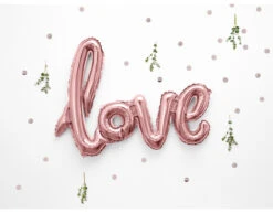 Letterballon Set Love Rose Goud Leeg 73cm -Feestartikelen Winkel letterballon set love rose goud leeg 73cm 1