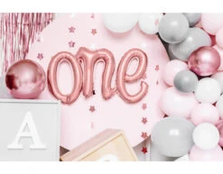 Letterballon Set One Rose Goud Leeg 66cm -Feestartikelen Winkel letterballon set one rose goud leeg 66cm 2