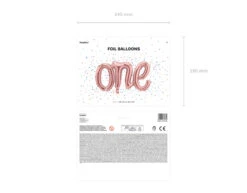 Letterballon Set One Rose Goud Leeg 66cm -Feestartikelen Winkel letterballon set one rose goud leeg 66cm 5