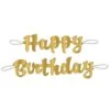 Letterslinger Happy Birthday Goud 1m -Feestartikelen Winkel letterslinger happy birthday goud 1m
