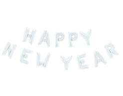 Letterslinger Happy New Year Zilver