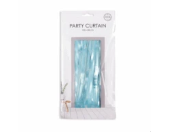 Lichtblauw Deurgordijn Folie 2,4m -Feestartikelen Winkel lichtblauw deurgordijn folie 24m 2