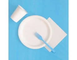 Lichtblauw Tafelkleed Plastic 2,74m -Feestartikelen Winkel lichtblauw tafelkleed plastic 274m 2