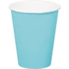 Lichtblauwe Bekers Karton 350ml 8st -Feestartikelen Winkel lichtblauwe bekers karton 350ml 8st