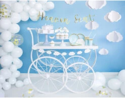 Lichtblauwe Bordjes Karton Goud 18cm 6st -Feestartikelen Winkel lichtblauwe bordjes karton goud 18cm 6st 6