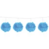 Lichtblauwe Slinger Pompon 12cm 3m -Feestartikelen Winkel lichtblauwe slinger pompon 12cm 3m