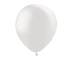 Lichtgrijze Ballonnen Metallic 30cm 10st