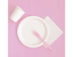 Lichtroze Tafelkleed Plastic 2,74m -Feestartikelen Winkel lichtroze tafelkleed plastic 274m 1