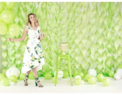 Lime Groene Slinger Crepe Franje 3m -Feestartikelen Winkel lime groene slinger crepe franje 3m 4