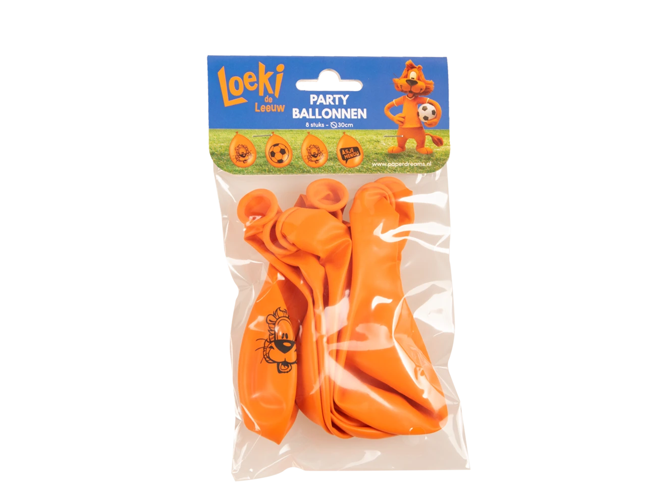 Loeki De Leeuw Ballonnen Oranje 30cm 8st 4 Loeki De Leeuw Ballonnen Oranje 30cm 8st - Afbeelding 2