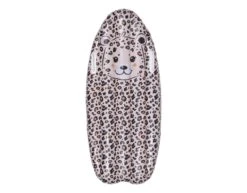 Luxe Inflatable Surfboard Beige Leopard 120cm With Handles