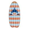 Luxe Inflatable Surfboard  Striperd Shark 120cm With Handles -Feestartikelen Winkel luxe inflatable surfboard striperd shark 120cm wit