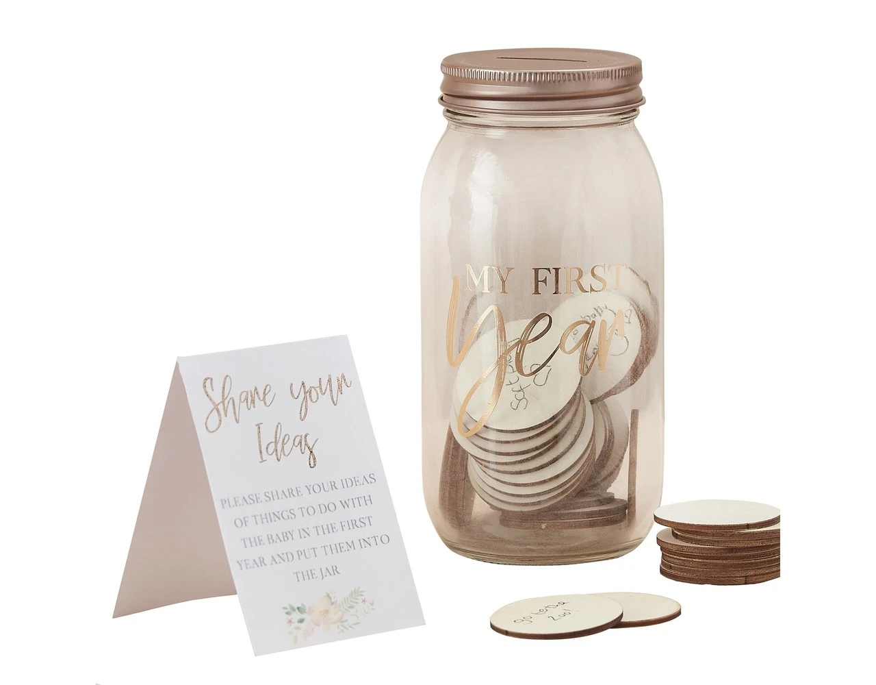 Memory Jar Baby In Bloom With 50 Customizable Wooden Tokens 3 Memory Jar Baby In Bloom With 50 Customizable Wooden Tokens