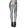 Metallic Zilveren Legging L-XL -Feestartikelen Winkel metallic zilveren legging l xl