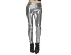 Metallic Zilveren Legging L-XL