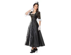 Middeleeuwse Jurk Zwart -Feestartikelen Winkel middeleeuwse jurk zwart 3