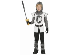 Middeleeuwse Ridder Kostuum Kind Zilver