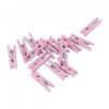 Mini Knijpers Hout Roze 24st -Feestartikelen Winkel mini knijpers hout roze 24st