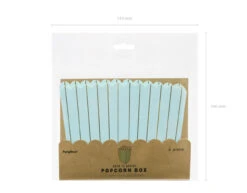 Mint Groene Popcorn Bakjes Goud Gestreept 12,5cm 6st -Feestartikelen Winkel mint groene popcorn bakjes goud gestreept 125cm 6s 5