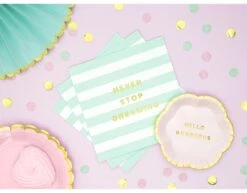 Mintgroene Servetten Never Stop Dreaming 33cm 20st -Feestartikelen Winkel mintgroene servetten never stop dreaming 33cm 20st 2