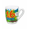 Mok 16 Jaar 12cm -Feestartikelen Winkel mok 16 jaar 12cm