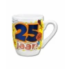 Mok 25 Jaar 12cm -Feestartikelen Winkel mok 25 jaar 12cm