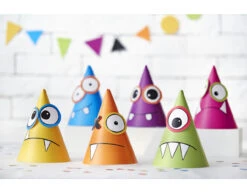 Monster Feesthoedjes 16cm 6st -Feestartikelen Winkel monster feesthoedjes 16cm 6st 3
