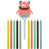 Monster Kaarsen Bash 10cm 11st -Feestartikelen Winkel monster kaarsen bash 10cm 11st