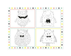 Monster Placemats Kleurplaat Bash 6st