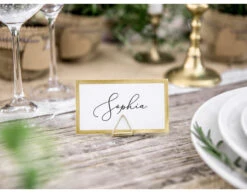 Naamkaartjes Goud Lijst 9,5cm 10st -Feestartikelen Winkel naamkaartjes goud lijst 95cm 10st 2