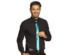 Neon Blauwe Stropdas 50cm