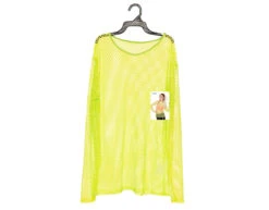 Neon Gele Visnet Shirt Mat M-L -Feestartikelen Winkel neon gele visnet shirt mat m l 1